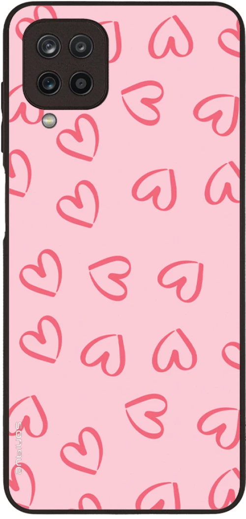 Θήκη Sonique Heart Series για Samsung Galaxy A12 Ροζ