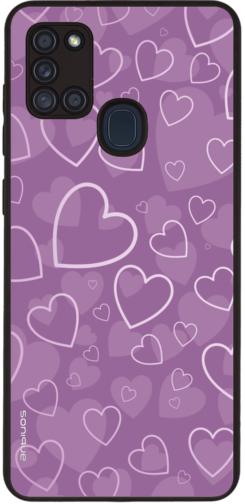 Θήκη Sonique Heart Series για Samsung Galaxy A21s Βιολετί