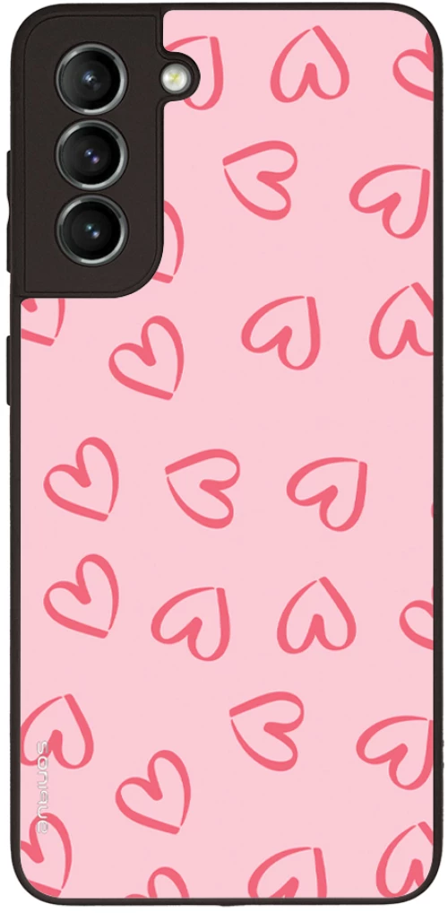Θήκη Sonique Heart Series για Samsung Galaxy S21 Ροζ