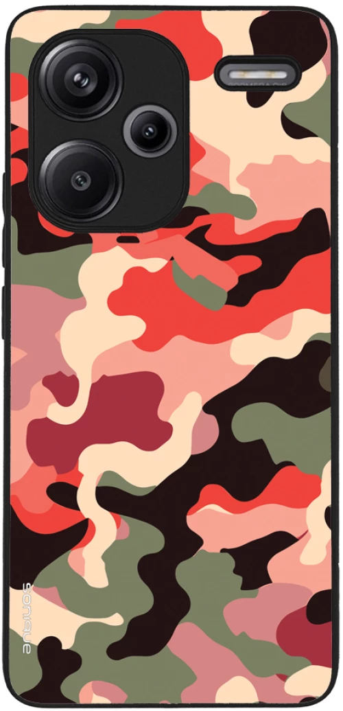Θήκη Sonique Camouflage Army Series για Xiaomi Redmi Note 13 Pro Plus 5G Κόκκινο