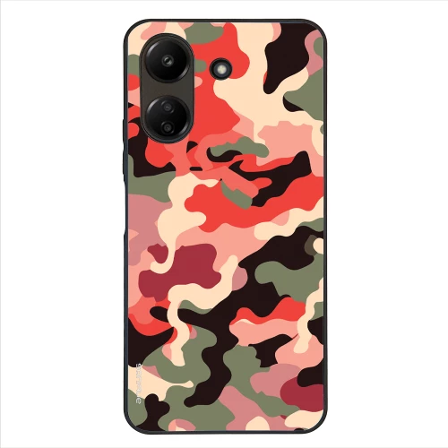 Θήκη Sonique Camouflage Army Series για Xiaomi Redmi 13C 4G / Poco C65 4G Κόκκινο