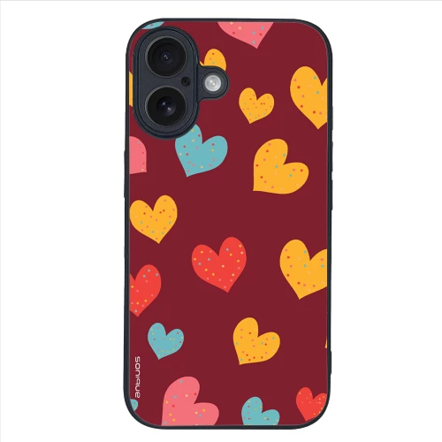 Θήκη Sonique Heart Series για Apple iPhone 16 Μπορντώ