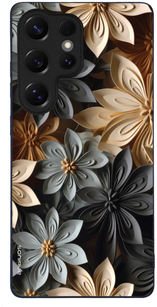 Θήκη Sonique 3D Flower Series για Samsung Galaxy S25 Ultra Γκρι