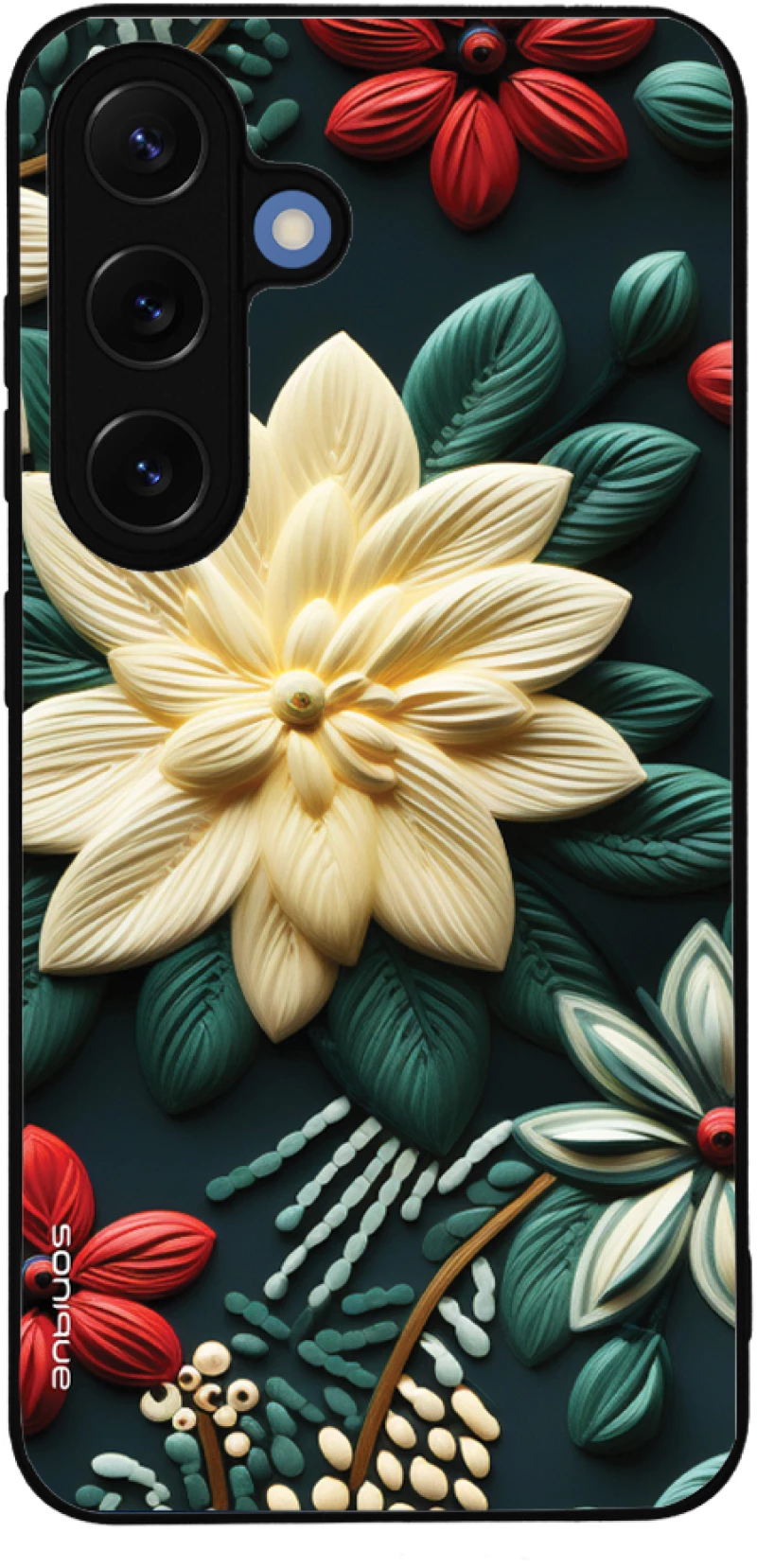 Θήκη Sonique 3D Flower Series για Samsung Galaxy S25 Πράσινο