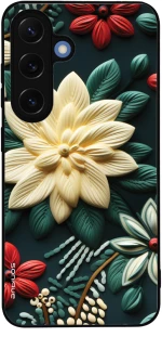 Θήκη Sonique 3D Flower Series για Samsung Galaxy S25 Πράσινο