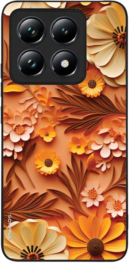 Θήκη Sonique 3D Flower Series για Xiaomi Xiaomi 14T Πορτοκαλί
