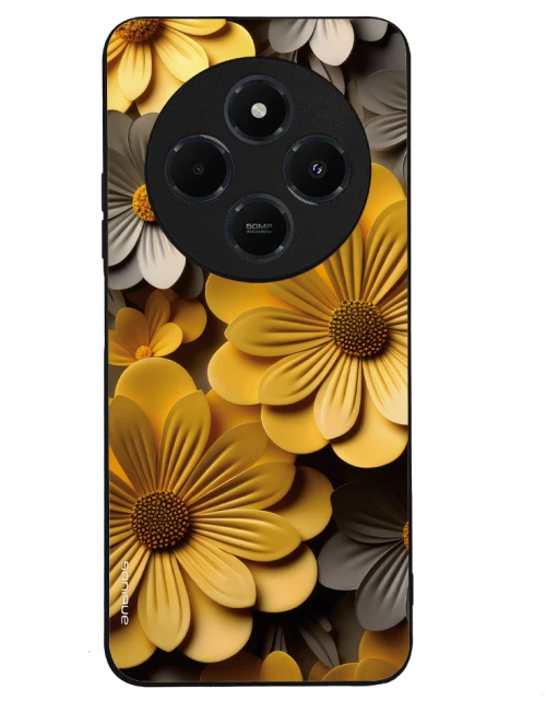 Θήκη Sonique 3D Flower Series για Xiaomi Redmi 14C 4G / Poco C75 4G / Redmi A4 5G Κίτρινο