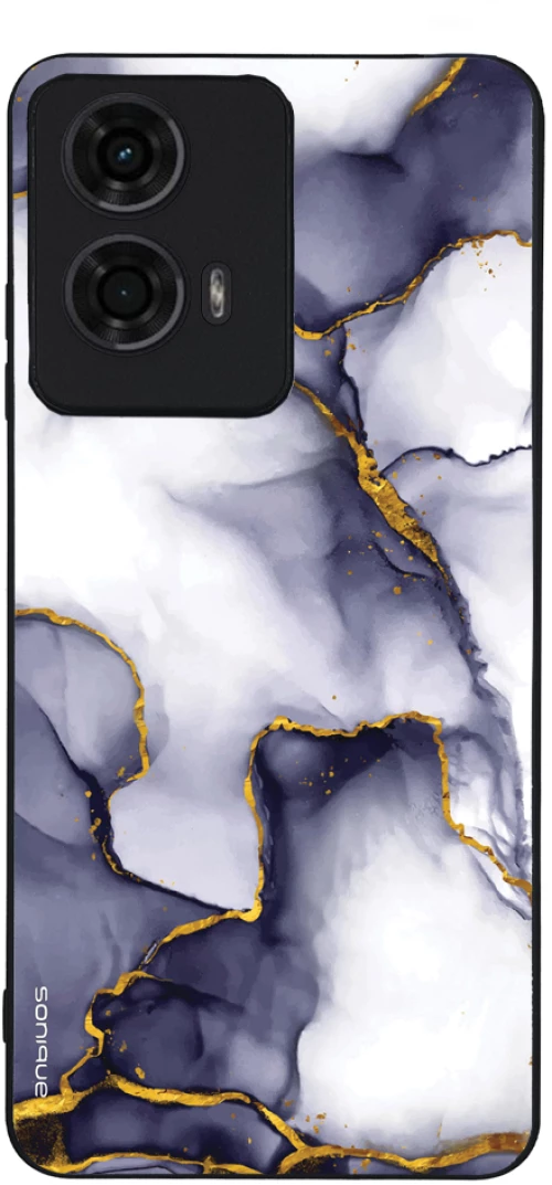 Θήκη Sonique Marble Series για Motorola Moto G04 4G / Moto G04s 4G / Moto G24 4G / Moto E14 4G Μωβ Γκρι