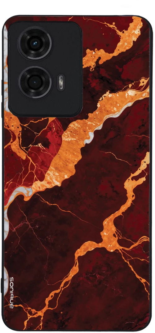 Θήκη Sonique Marble Series για Motorola Moto G04 4G / Moto G04s 4G / Moto G24 4G / Moto E14 4G Κόκκινο