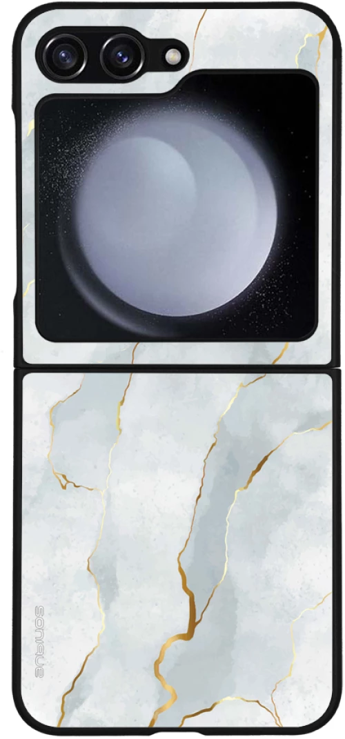 Θήκη Sonique Marble Series για Samsung Galaxy Z Flip 5 Λευκό 01