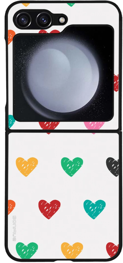 Θήκη Sonique Heart Series για Samsung Galaxy Z Flip 5 Λευκό 02
