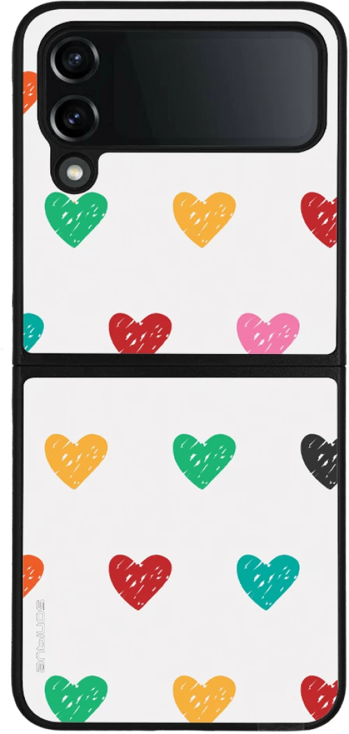 Θήκη Sonique Heart Series για Samsung Galaxy Z Flip 4 Λευκό 02