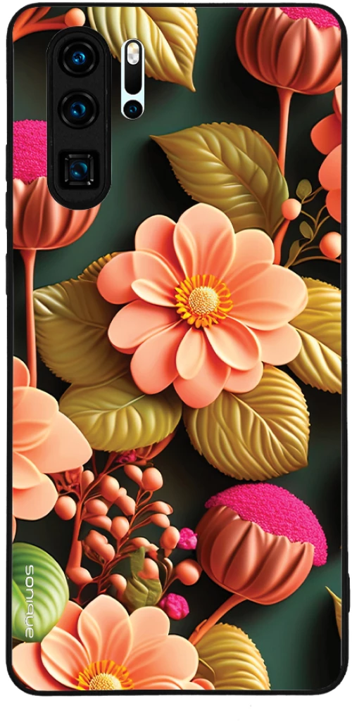 Θήκη Sonique 3D Flower Series για Huawei P30 Pro Σομόν