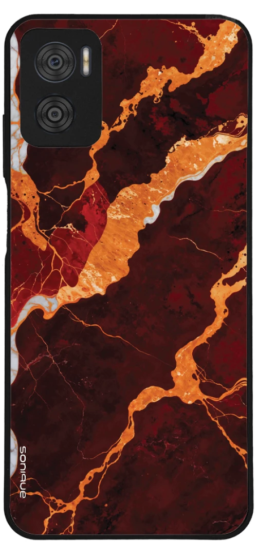 Θήκη Sonique Marble Series για Motorola Moto E22 4G Κόκκινο