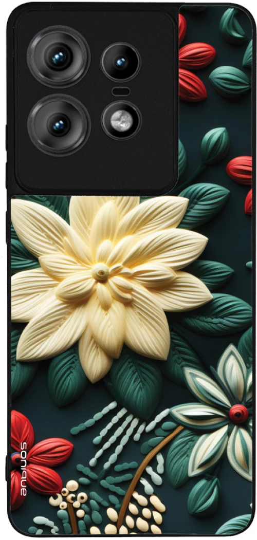 Θήκη Sonique 3D Flower Series για Motorola Edge 50 Pro 5G Πράσινο