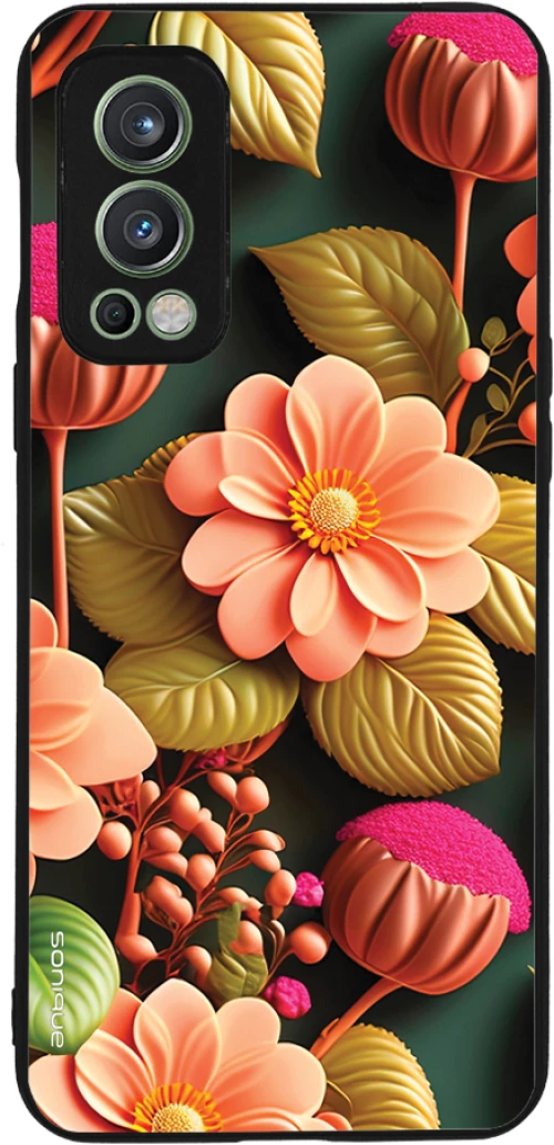 Θήκη Sonique 3D Flower Series για OnePlus Nord 2 5G Σομόν