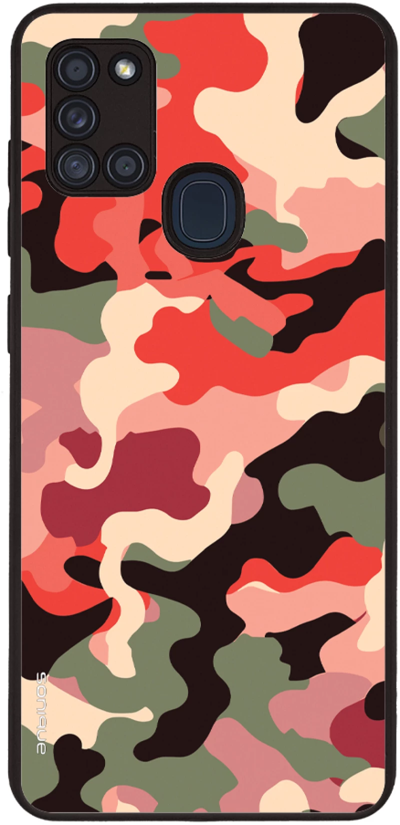 Θήκη Sonique Camouflage Army Series για Samsung Galaxy A21s Κόκκινο