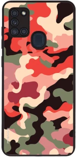 Θήκη Sonique Camouflage Army Series για Samsung Galaxy A21s Κόκκινο