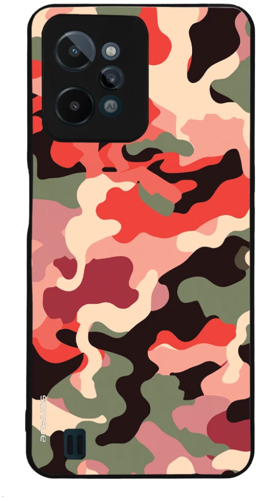 Θήκη Sonique Camouflage Army Series για Realme C31 Κόκκινο