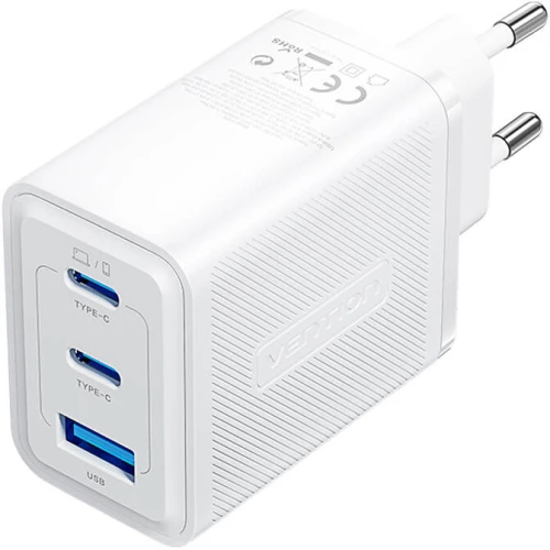 Wall charger, Vention, FERW0-EU,  2xUSB-C, USB- A, 65W/65W/30W, GaN (white)