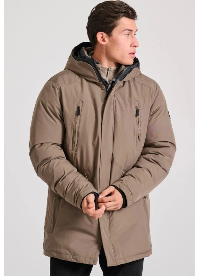Funky Buddha Comfort ανδρικό παρκά μπεζ FBM010-041-01-beige