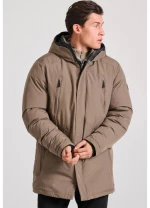 Funky Buddha Comfort ανδρικό παρκά μπεζ FBM010-041-01-beige