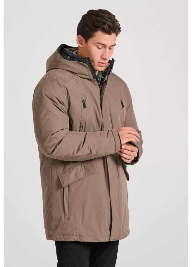 Funky Buddha Comfort ανδρικό παρκά μπεζ FBM010-041-01-beige