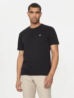 Guess ανδρικό βαμβακερό t-shirt regular fit μαύρο M4YI0AKCCM1-JBLK
