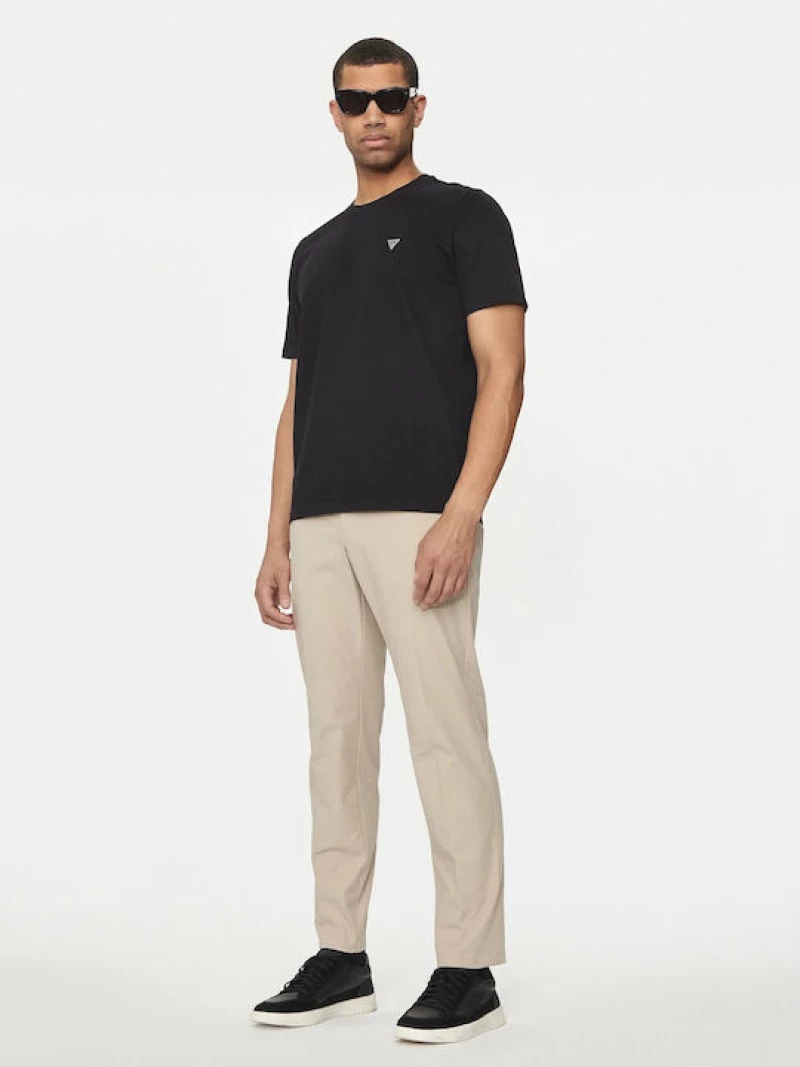 Guess ανδρικό βαμβακερό t-shirt regular fit μαύρο M4YI0AKCCM1-JBLK