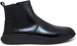 Bigshoes KL32200-01 Δερμάτινο Casual Μποτάκι Μαύρο