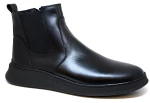 Bigshoes KL32200-01 Δερμάτινο Casual Μποτάκι Μαύρο