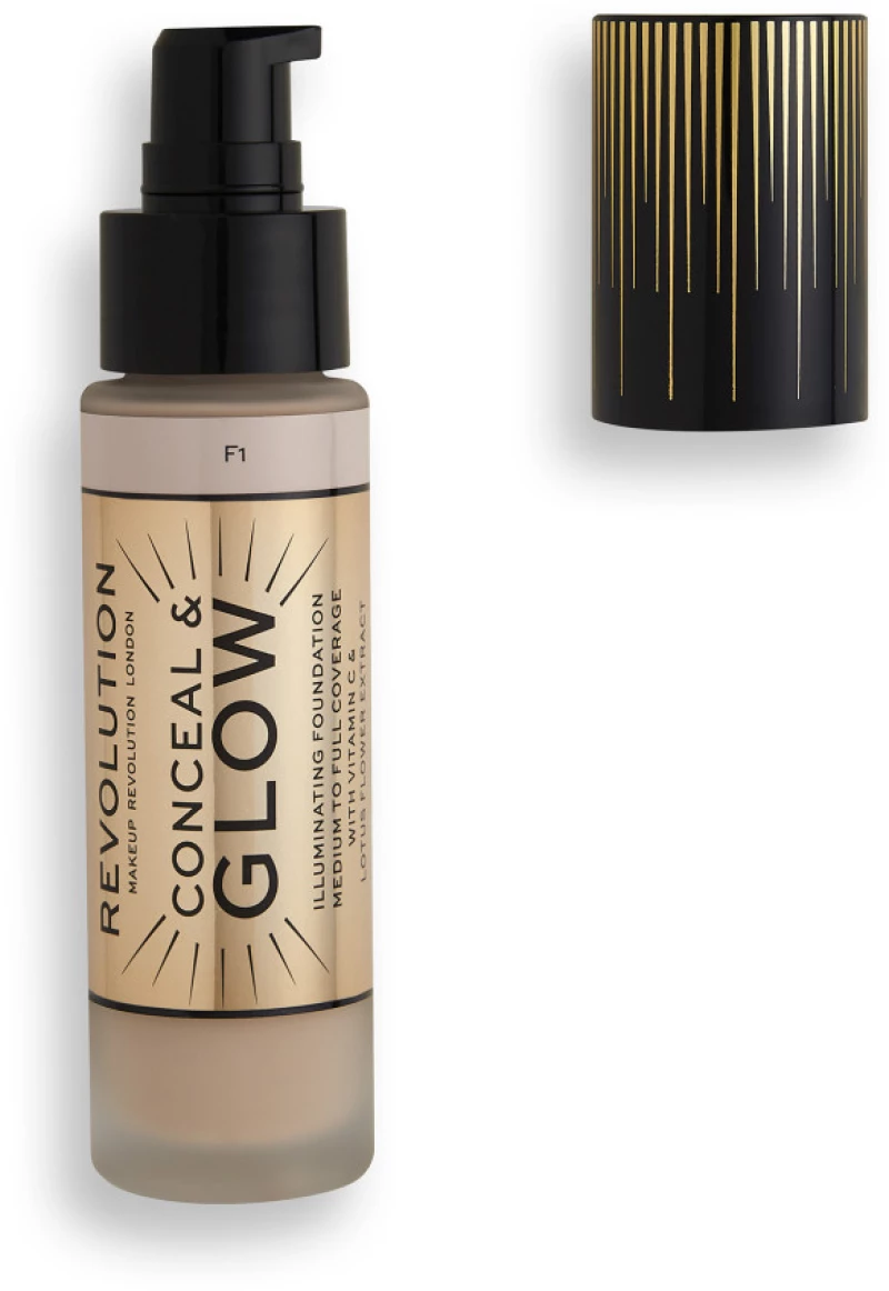 Makeup Revolution, Conceal & Glow, Illuminating, Cream Foundation, F1, 23 ml
