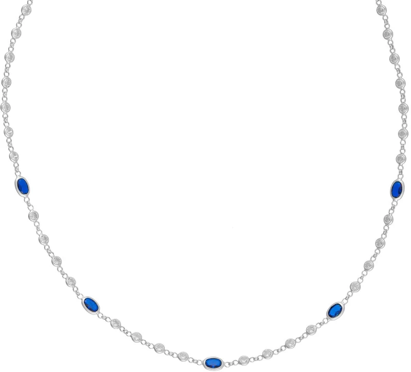 Γυναικείο Κολιέ από ασήμι Excite N111760-BLUE-S