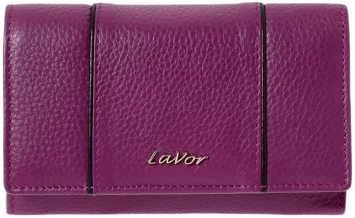 Lavor Δερμάτινο Γυναικείο Πορτοφόλι με RFID Μωβ 6075