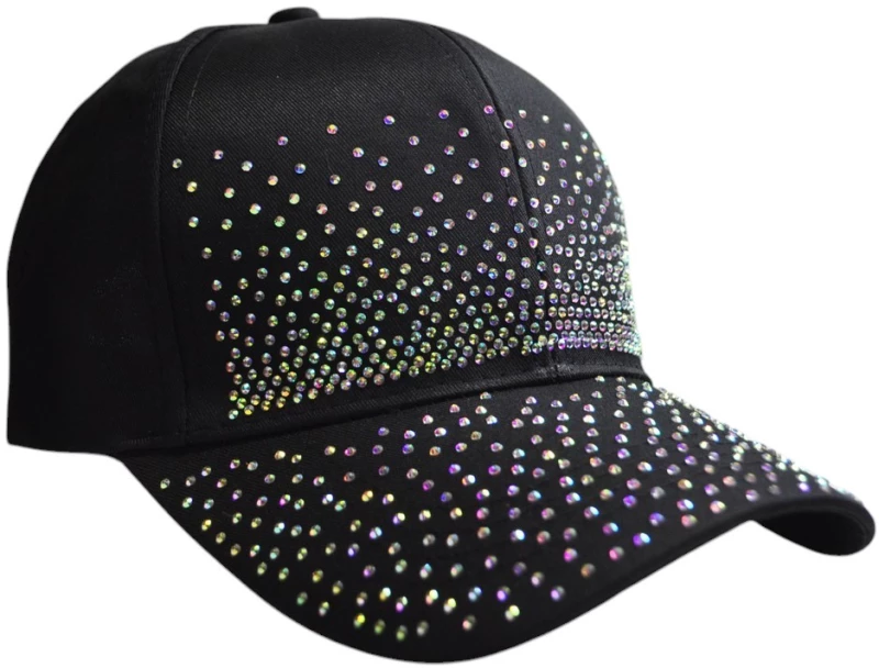 Καπέλο jockey με strass Fantazy 78-3202 Μαύρο Μαύρο