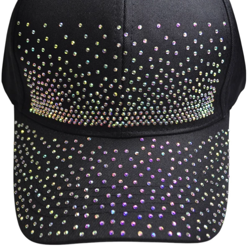 Καπέλο jockey με strass Fantazy 78-3202 Μαύρο Μαύρο