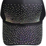 Καπέλο jockey με strass Fantazy 78-3202 Μαύρο Μαύρο