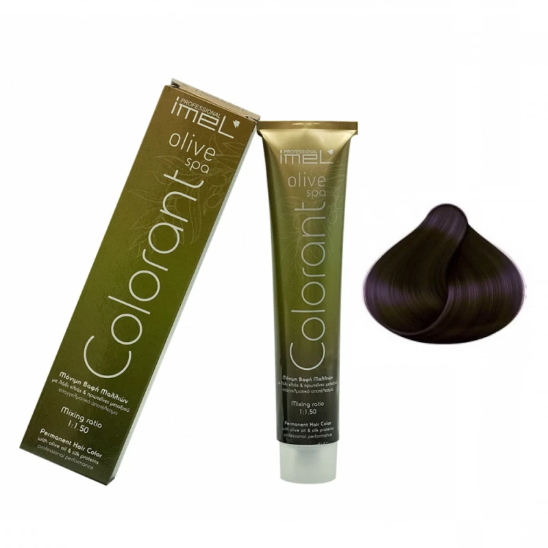 IMEL Μόνιμη Βαφή Μαλλιών COLORANT Olive Spa 1.2 Μαύρο Ιριζέ (Violet Black) 100ml