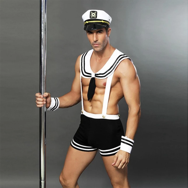 Ανδρική Στολή Ναύτη με Καπέλο Sexy Sailor Costume with Hat
