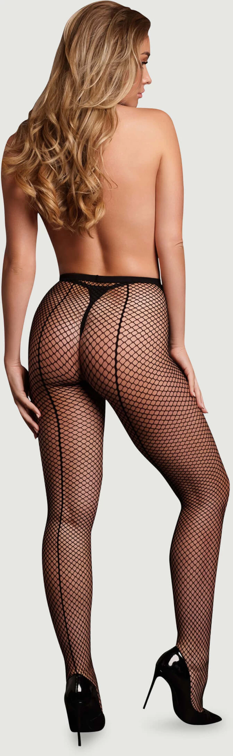 Διχτυωτό Καλσόν Le Desir Fishnet Pantyhose with Small Stucture - Μαύρο