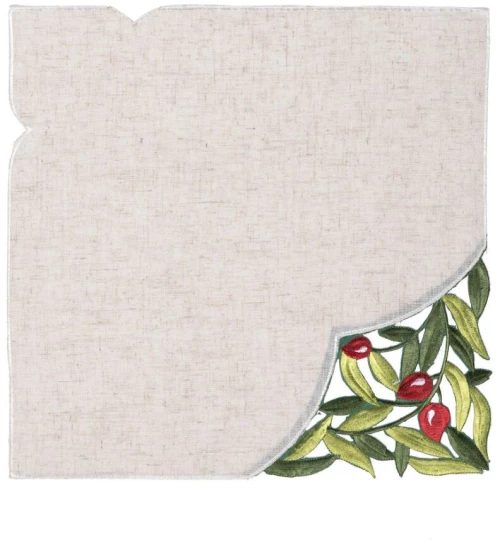 Πετσέτα φαγητού 2353 (45cm x 45cm) κόκκινη ελιά Silk Fashion