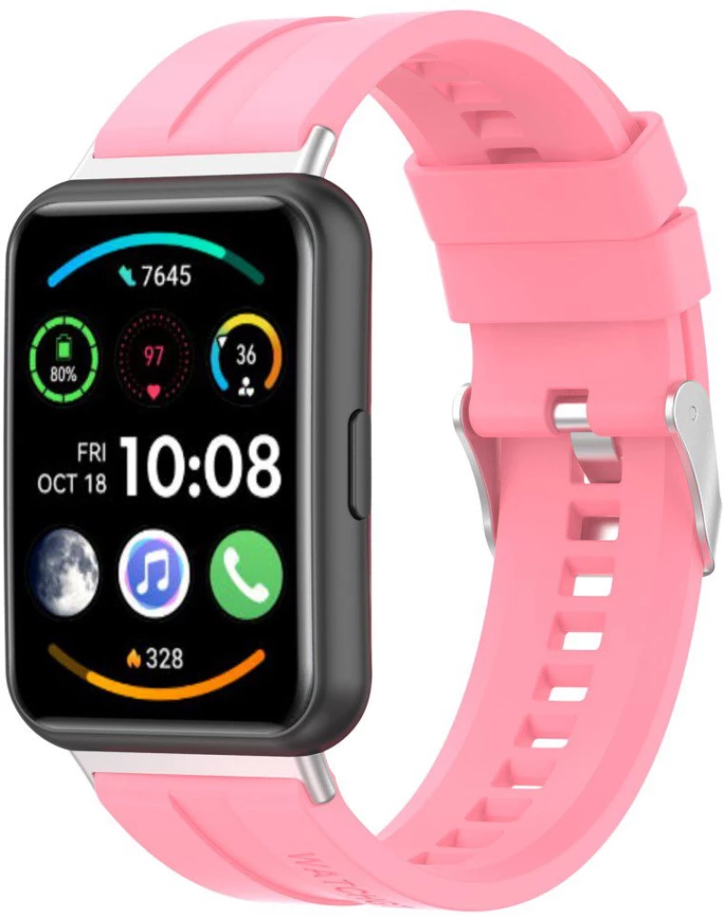 Λουράκι Σιλικόνης Silicone Band Για Huawei Watch Fit 2- Pink OEM
