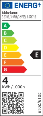 Adeleq Φωτιστικό LED Επίτοιχο PC Ορθογώνιο 4W CCT IP65 Ρουστίκ 3-976718