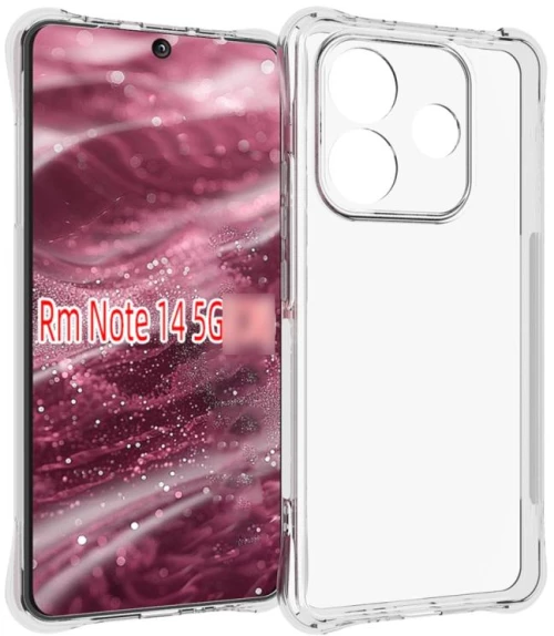 Για Redmi Note 14 5G Αντικραδασμική αντιολισθητική θήκη τηλεφώνου TPU πάχυνσης (διαφανής)