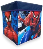 Κουτί Αποθήκευσης-Σκαμπό 30x30x30 Spiderman 09 Blue Disney Home Dimcol