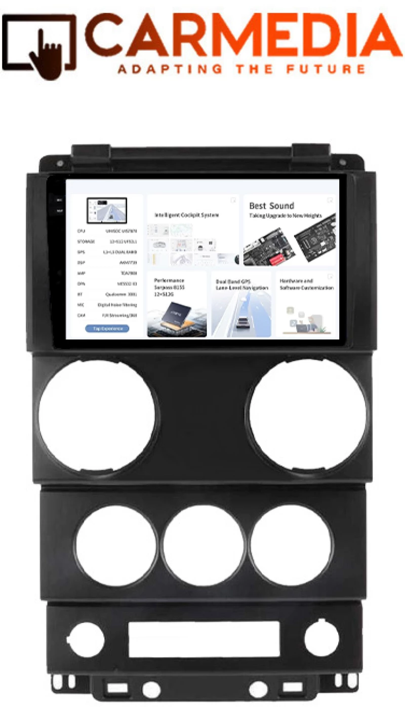CARMEDIA CMDU4095-5 PRO PLUS TABLET 9.5'' OEM JEEP WRANGLER 2006-2011 (0 SWITCHES)