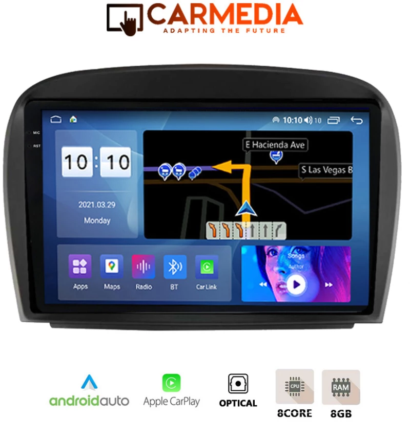 CARMEDIA CMDU8095-6 PRO PLUS TABLET 9.5'' OEM MERCEDES SL (R230) FACELIFT 2006-2012