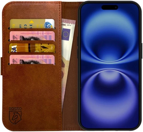 Θήκη Apple iPhone 16 Pro Max - Rosso Element PU Πορτοφόλι - Brown (8719246453922)