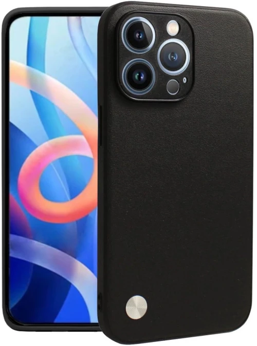 Θήκη iPhone 15 Pro Max Bodycell Vegan Cover Σκληρή - Black (5206015076015)