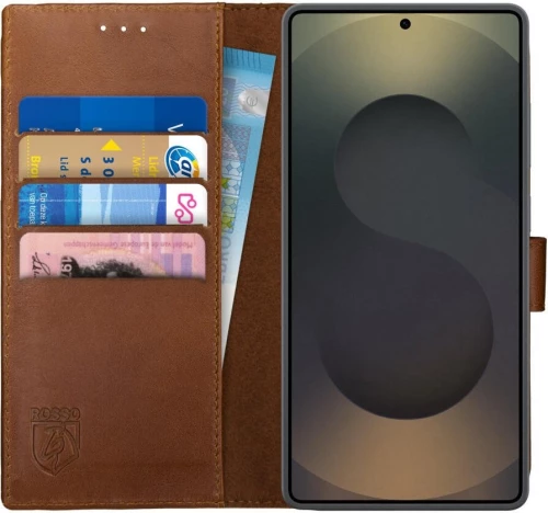 Θήκη Samsung Galaxy S25 Ultra Rosso Deluxe Δερμάτινο Πορτοφόλι - Brown (8719246463259)